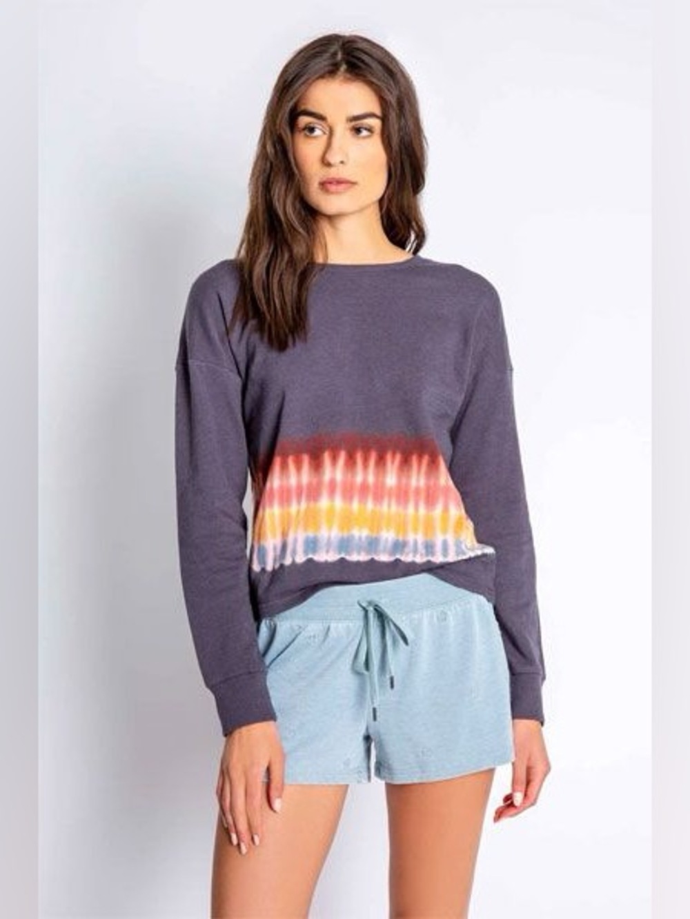 PJ Salvage Groovy Kind of Love Tie Dye French Terry Sweatshirt Top XL